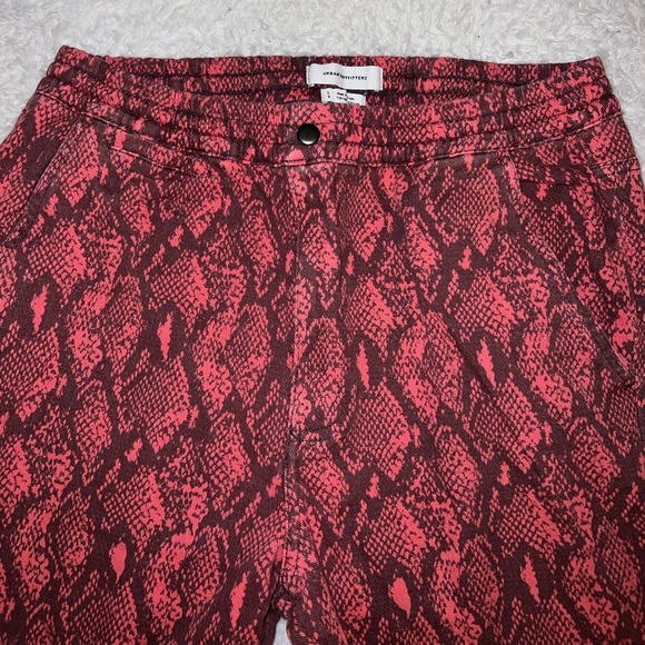Men’s red snake skin pants - Picture 2 of 5